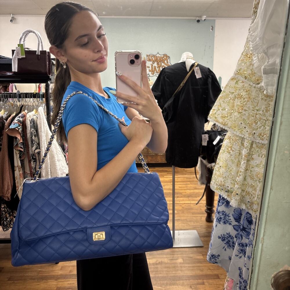 Blue travel bag Purse jumbo